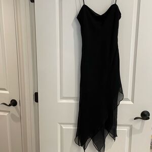 EUC Laundry Black Satin Dress Sz. 6